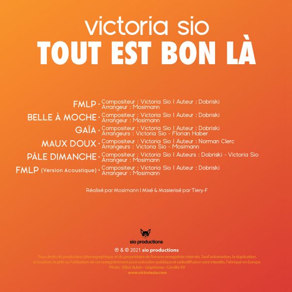 REF - UPC - Victoria Sio - Tout est bon là - BACK